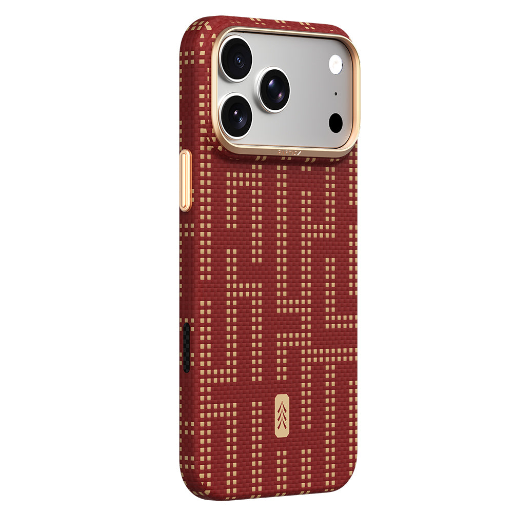 iPhone 18 Pro Max Kılıf M-safe Şarj Özellikli Raptic Aramid Skin Serisi Karbon Kılıf