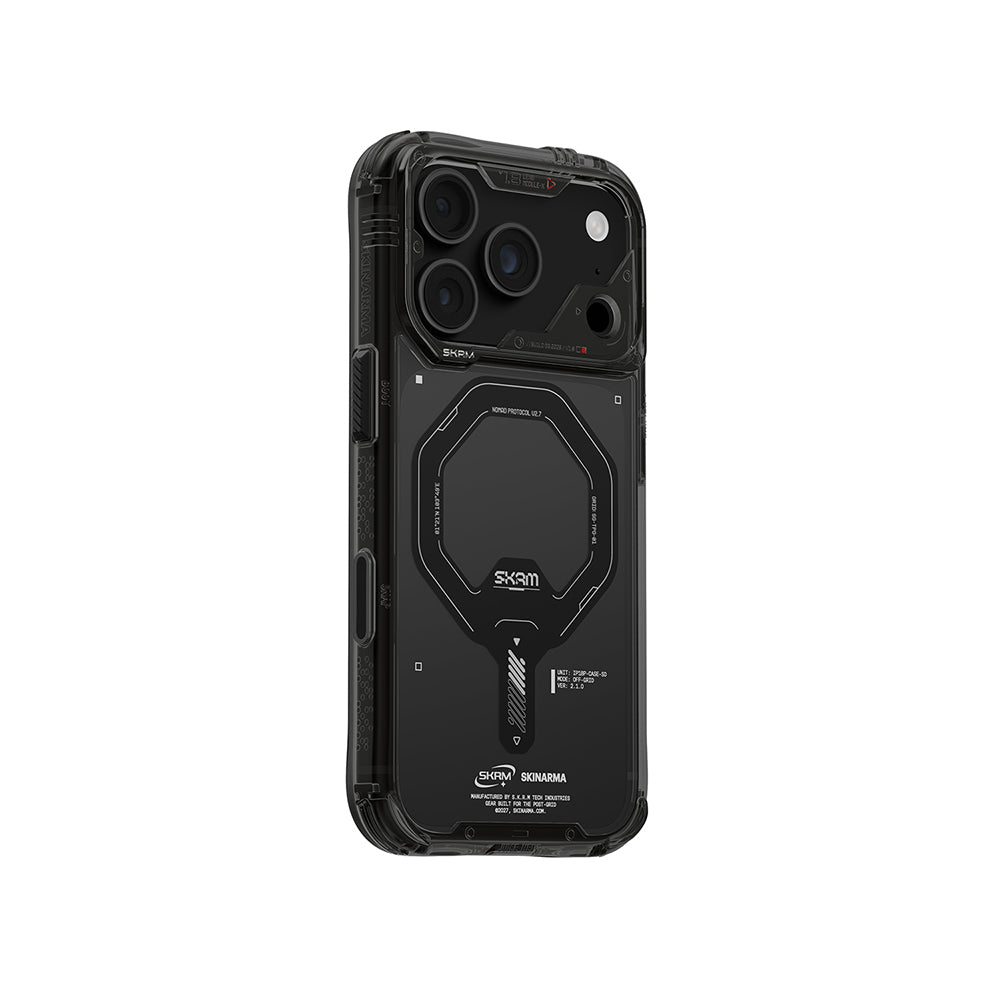 iPhone 18 Pro Max Kılıf M-safe Şarj Özellikli Şeffaf Airbag Tasarımlı Skinarma Saido Mag-Charge Kılıf