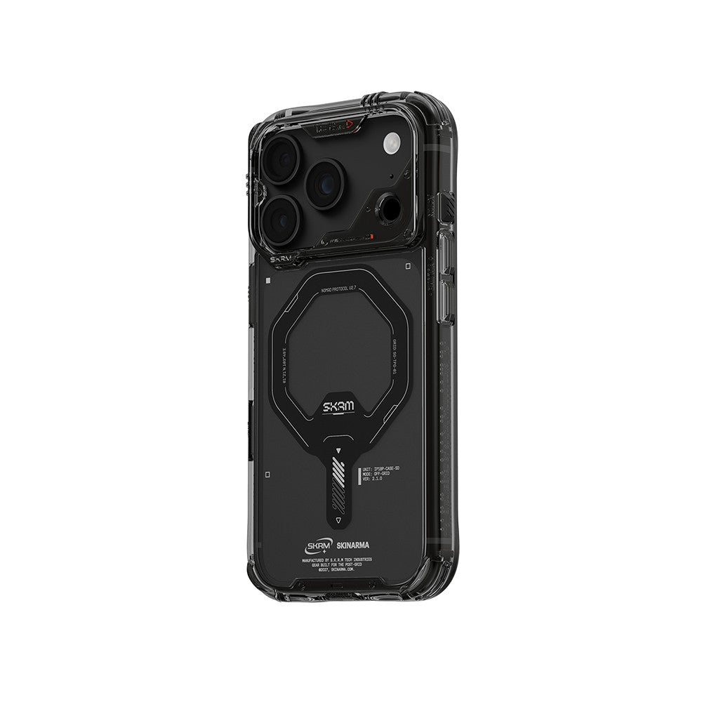 iPhone 18 Pro Max Kılıf M-safe Şarj Özellikli Şeffaf Airbag Tasarımlı Skinarma Saido Mag-Charge Kılıf