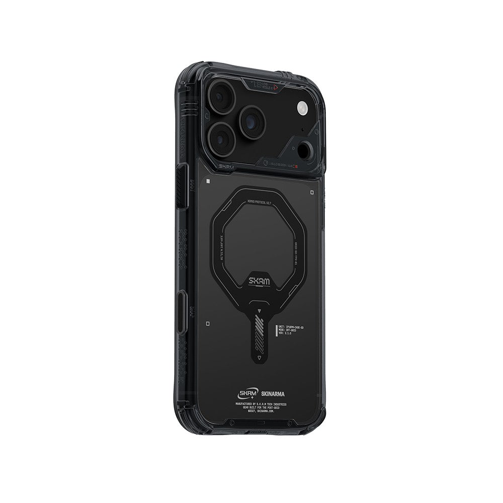 iPhone 18 Pro Max Kılıf M-safe Şarj Özellikli Şeffaf Airbag Tasarımlı Skinarma Saido Mag-Charge Kılıf