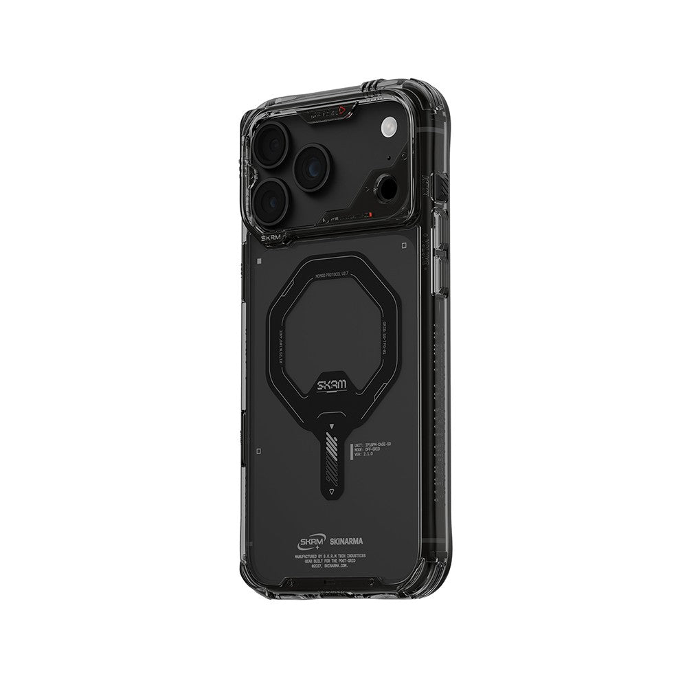 iPhone 18 Pro Max Kılıf M-safe Şarj Özellikli Şeffaf Airbag Tasarımlı Skinarma Saido Mag-Charge Kılıf