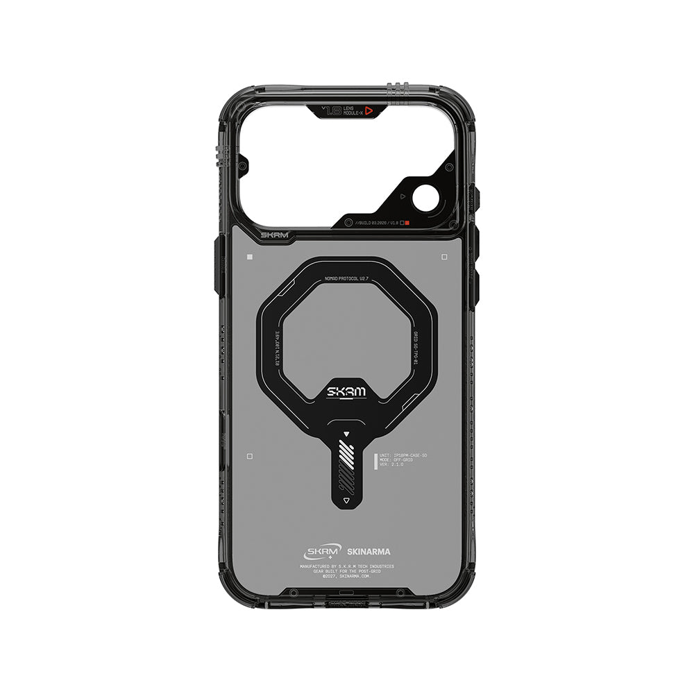 iPhone 18 Pro Max Kılıf M-safe Şarj Özellikli Şeffaf Airbag Tasarımlı Skinarma Saido Mag-Charge Kılıf