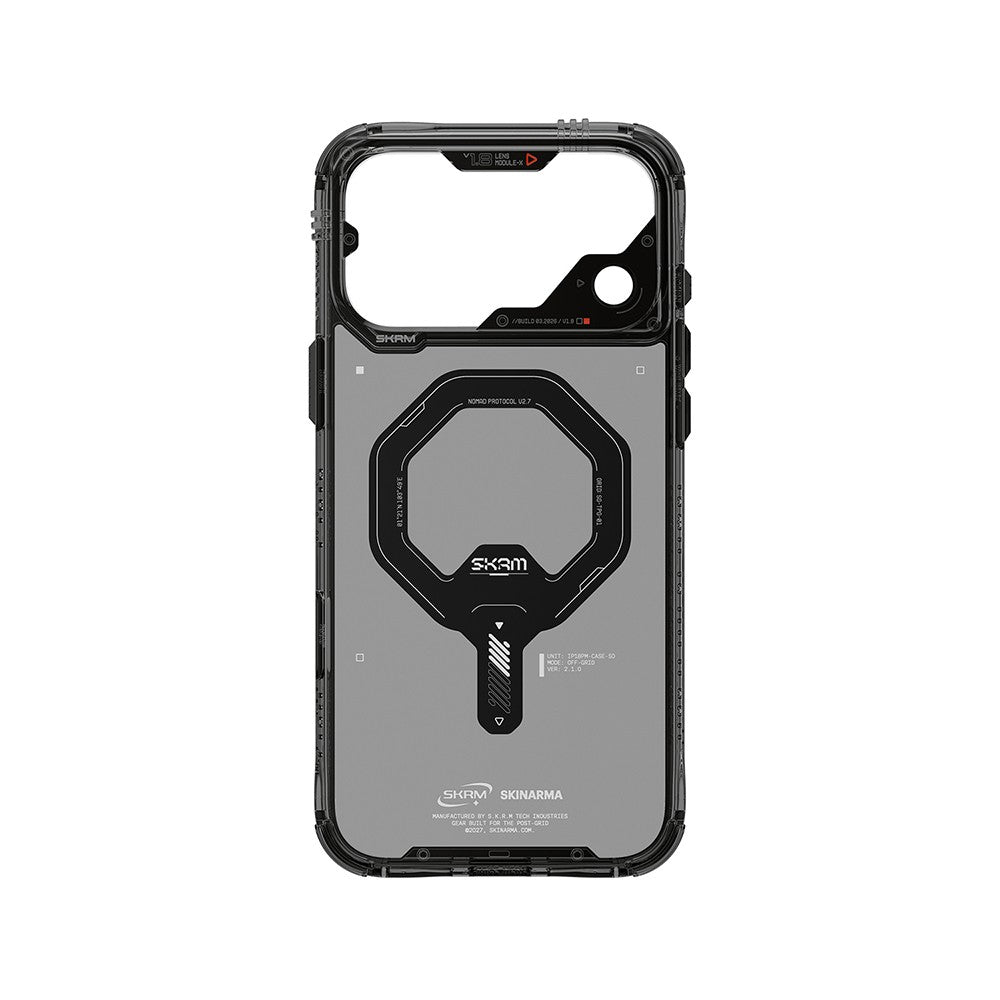 iPhone 18 Pro Max Kılıf M-safe Şarj Özellikli Şeffaf Airbag Tasarımlı Skinarma Saido Mag-Charge Kılıf