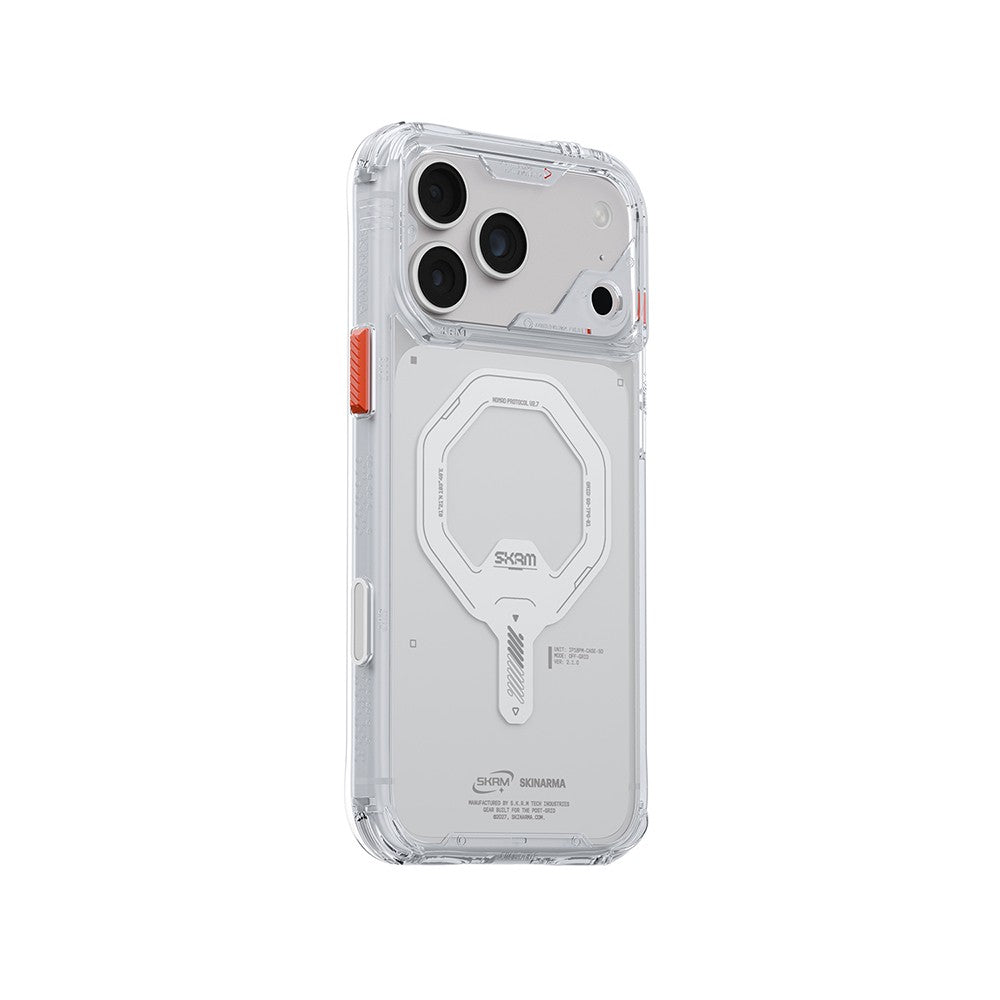 iPhone 18 Pro Max Kılıf M-safe Şarj Özellikli Şeffaf Airbag Tasarımlı Skinarma Saido Mag-Charge Kılıf