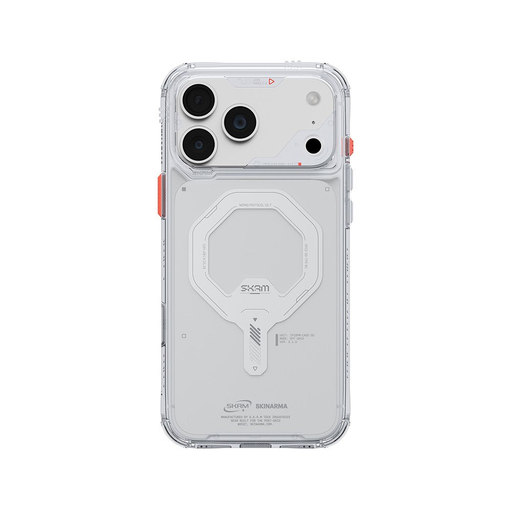 iPhone 18 Pro Max Kılıf M-safe Şarj Özellikli Şeffaf Airbag Tasarımlı Skinarma Saido Mag-Charge Kılıf