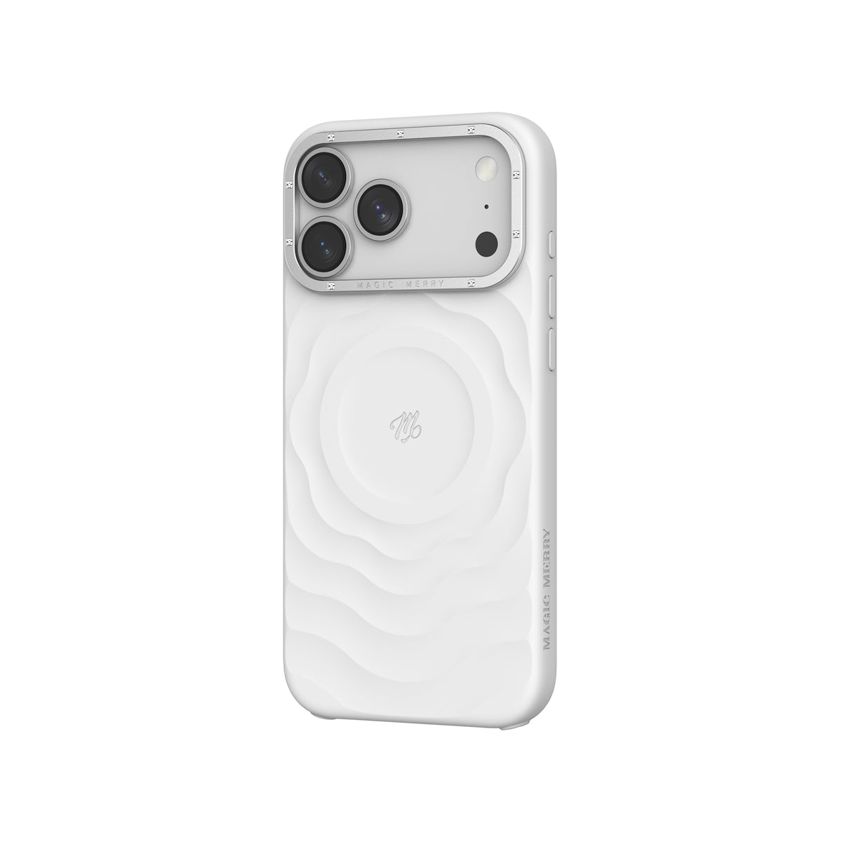 iPhone 18 Pro Max Kılıf M-safe Şarj Özellikli Wiwu Magic Merry Blossom Drift Serisi Kılıf