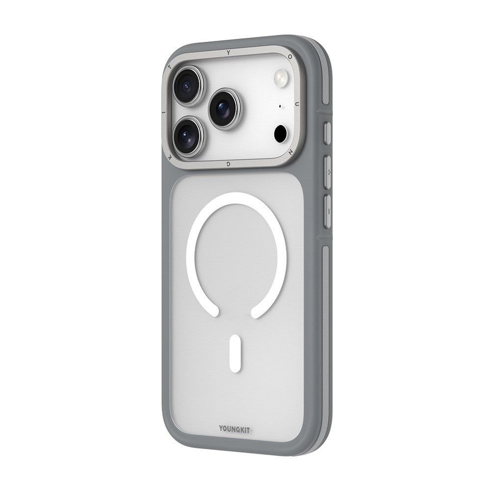 iPhone 18 Pro Max Kılıf M-safe Şarj Özellikli Youngkit Rock Sand Serisi Kılıf