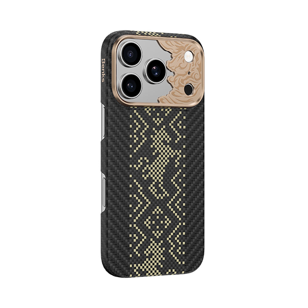 iPhone 18 Pro Max Kılıf M-safe Şarj Özellikli Yükseltilmiş Kamera Çerçeveli Benks ArmorAir Knight Serisi C1 Kevlar Kılıf