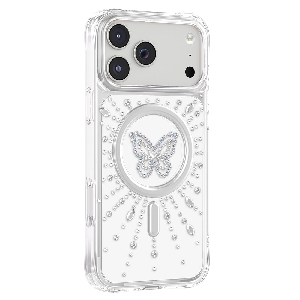 iPhone 18 Pro Max Kılıf M-Safe Şarj Özellikli Zore Paris Mova Sert PC Kılıf