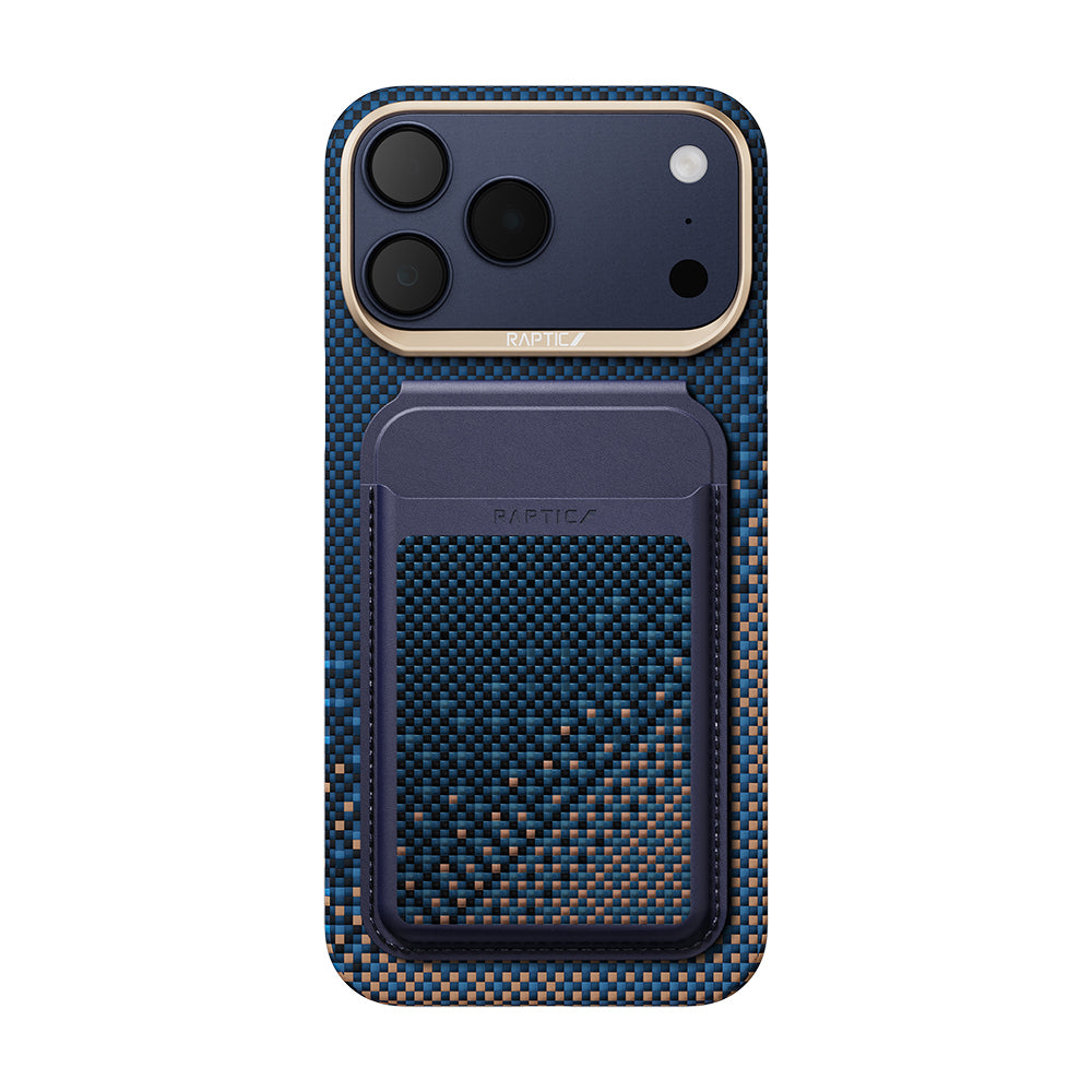 iPhone 18 Pro Max Kılıf Raptic 2in1 Bundle Kit Aramid Skin Serenity Serisi Kartlık ve Karbon Kılıf
