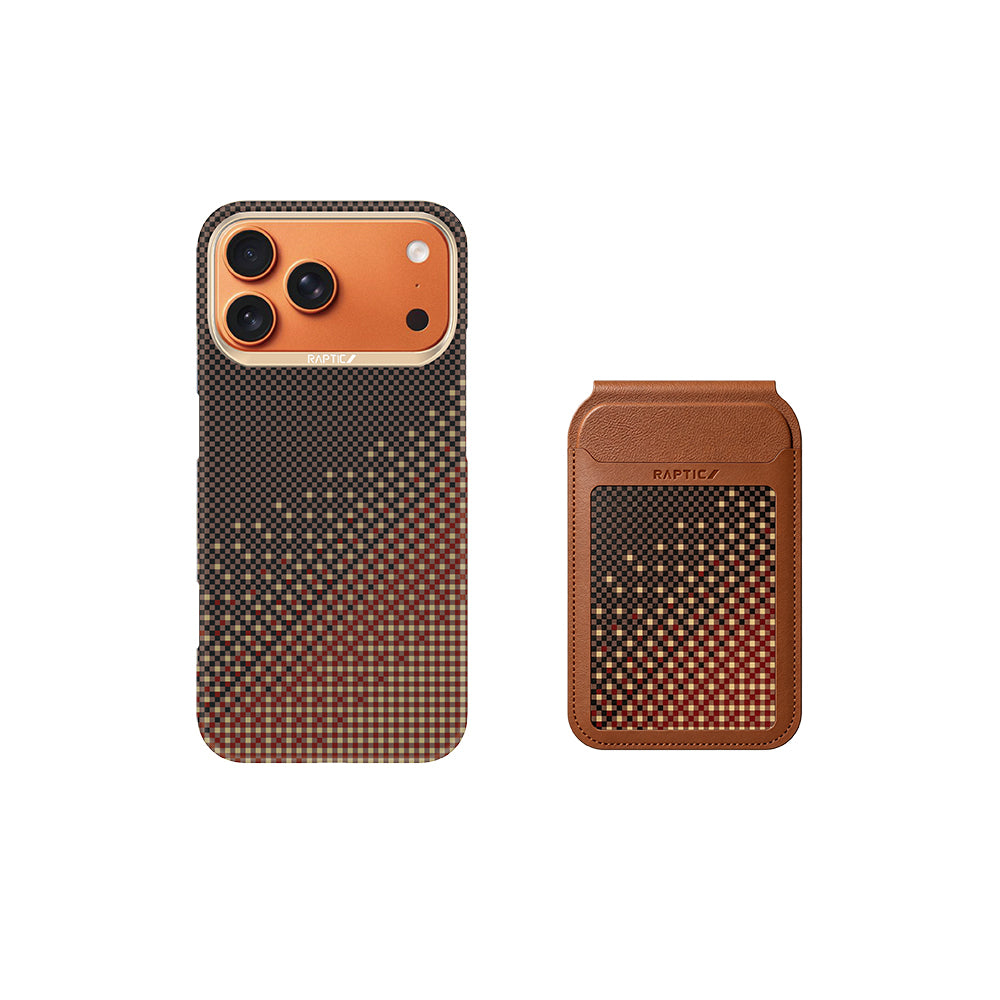 iPhone 18 Pro Max Kılıf Raptic 2in1 Bundle Kit Aramid Skin Serenity Serisi Kartlık ve Karbon Kılıf