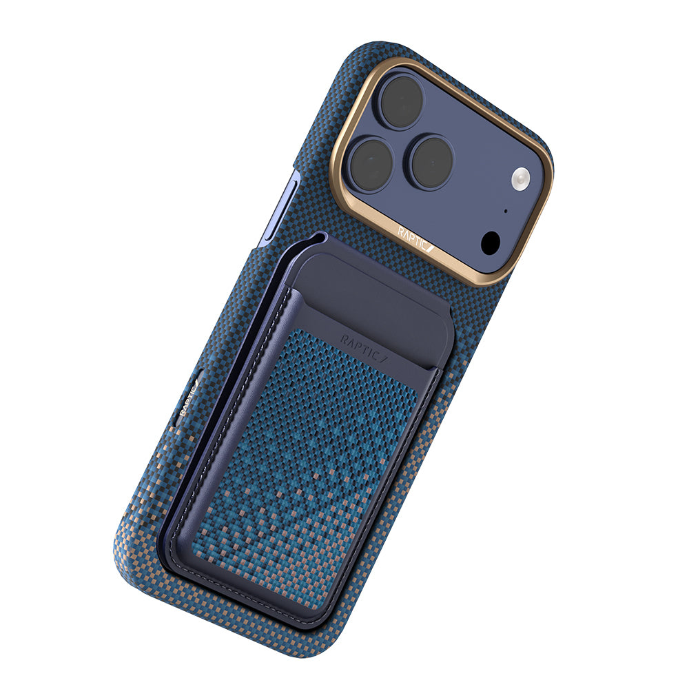 iPhone 18 Pro Max Kılıf Raptic 2in1 Bundle Kit Aramid Skin Serenity Serisi Kartlık ve Karbon Kılıf
