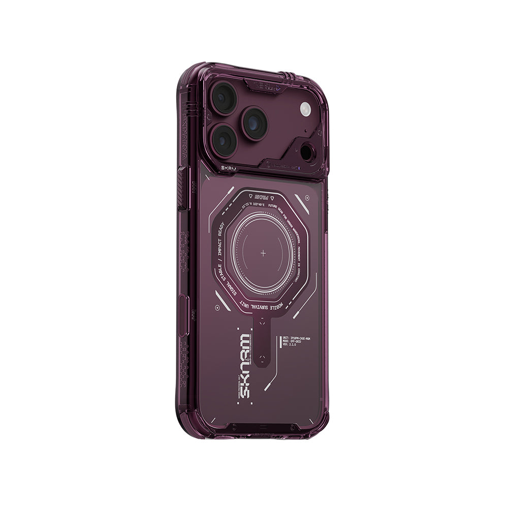 iPhone 18 Pro Max Kılıf SkinArma M-safe Şarj Özellikli Airbag Tasarımlı Magma Kılıf