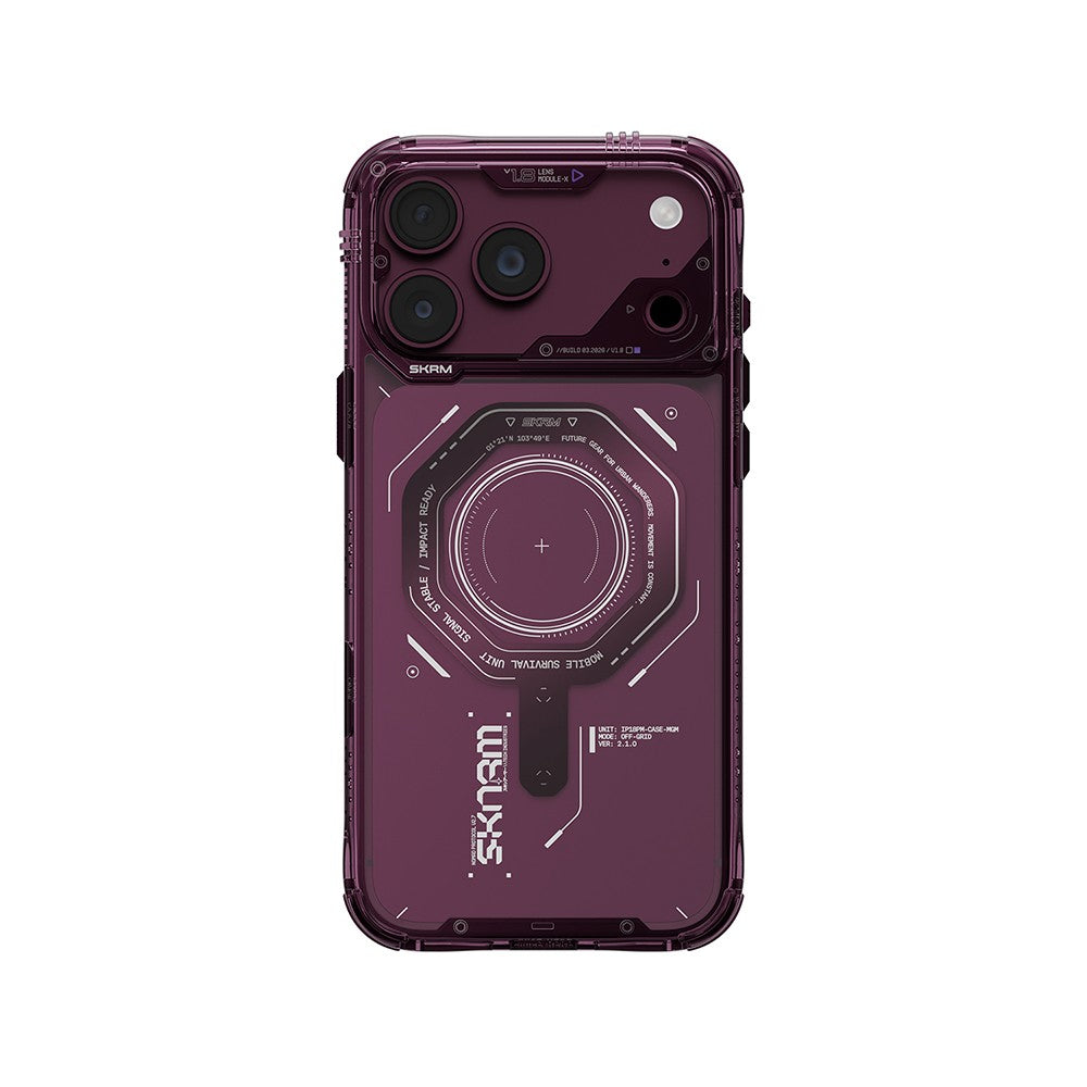 iPhone 18 Pro Max Kılıf SkinArma M-safe Şarj Özellikli Airbag Tasarımlı Magma Kılıf