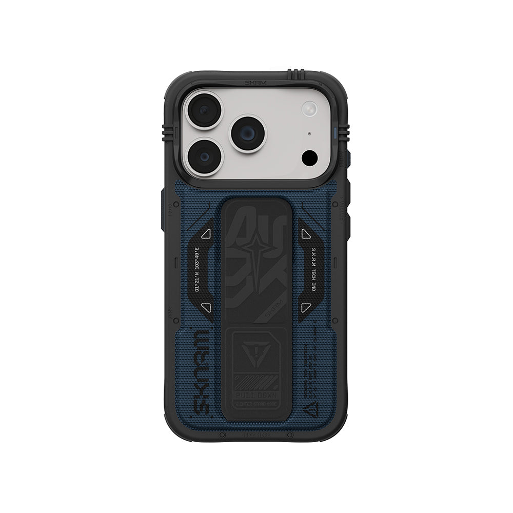 iPhone 18 Pro Max Kılıf SkinArma M-safe Şarj Özellikli Airbag Tasarımlı Standlı Phantom Kılıf