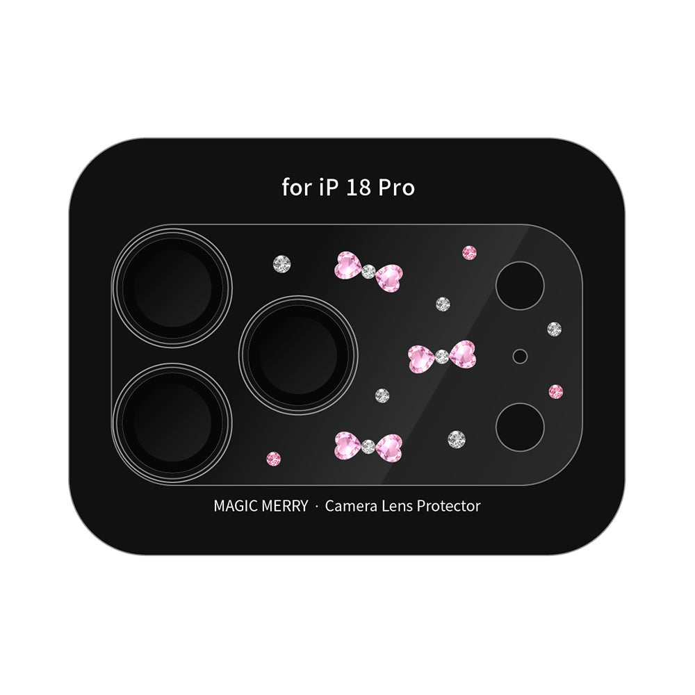 iPhone 18 Pro Wiwu Magic Merry Shimmer Serisi Taşlı Kamera Lens Koruyucu