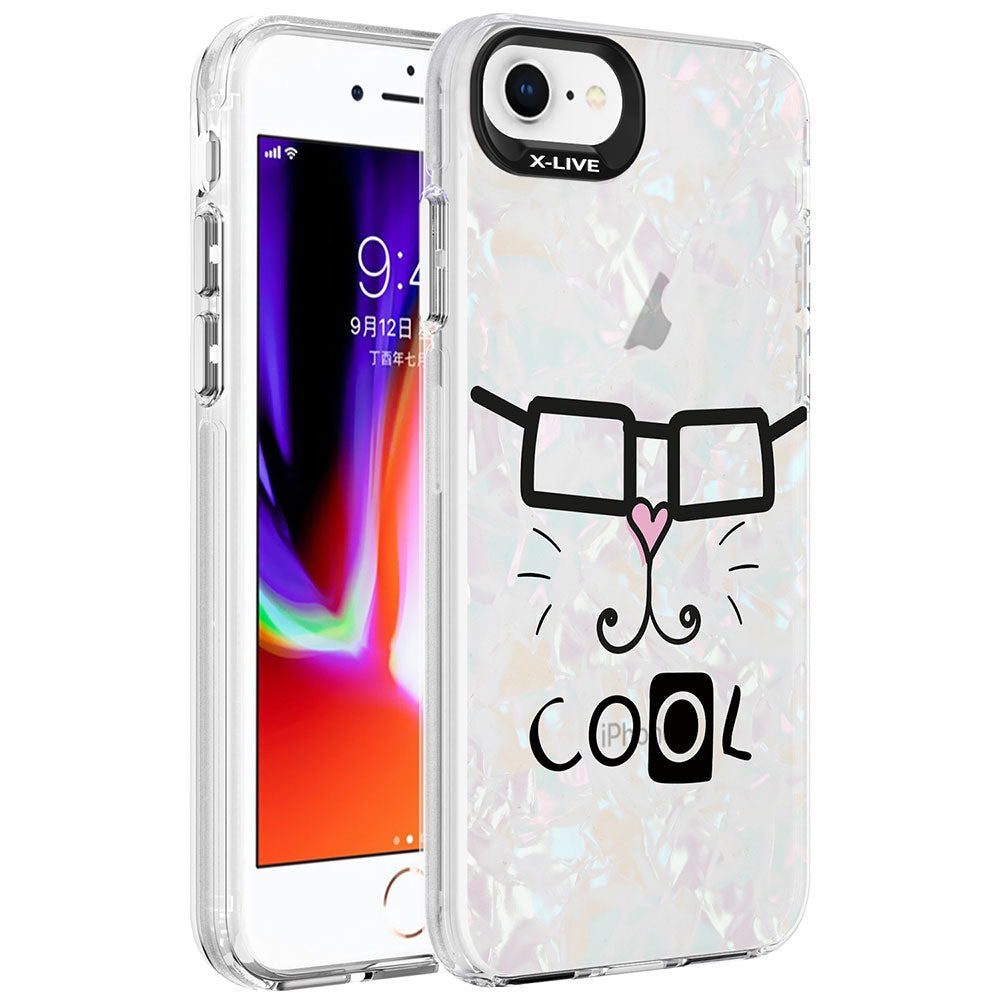 iPhone 7 Kılıf Mermer Desenli Zore Marbello Kılıf