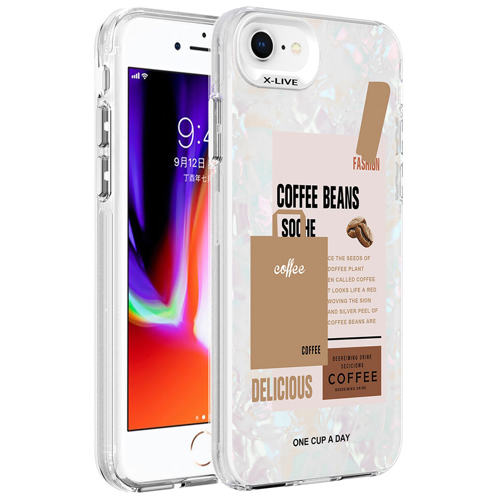 iPhone 8 Kılıf Mermer Desenli Zore Marbello Kılıf