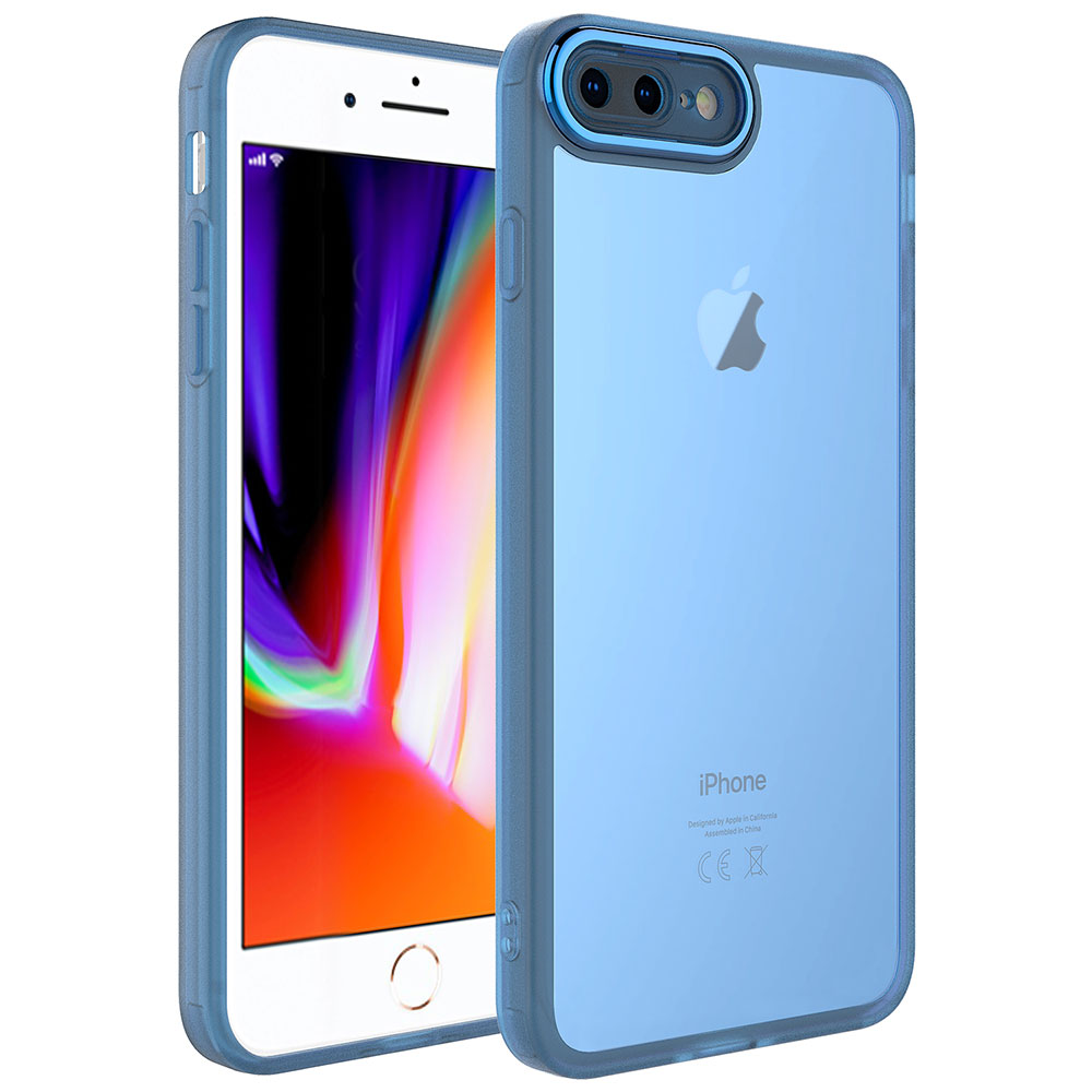 iPhone 8 Plus Kılıf Kamera Korumalı Transparan Zore Post Kılıf
