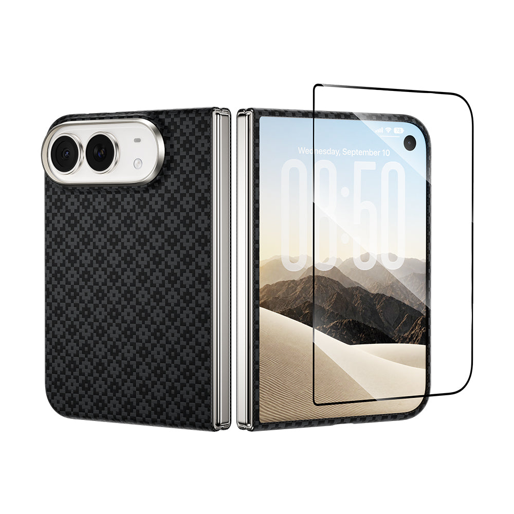 iPhone Duo Benks ArmorAir ArmorGrid Grand Combo Üçlü Aksesuar Seti (Ön Arka Kevlar Karbon Kılıf + Ekran Koruyucu)