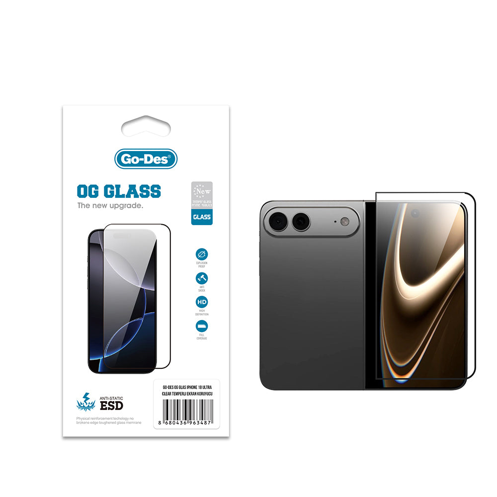 iPhone Duo Go Des OG Glass Antistatik Temperli Cam Ekran Koruyucu