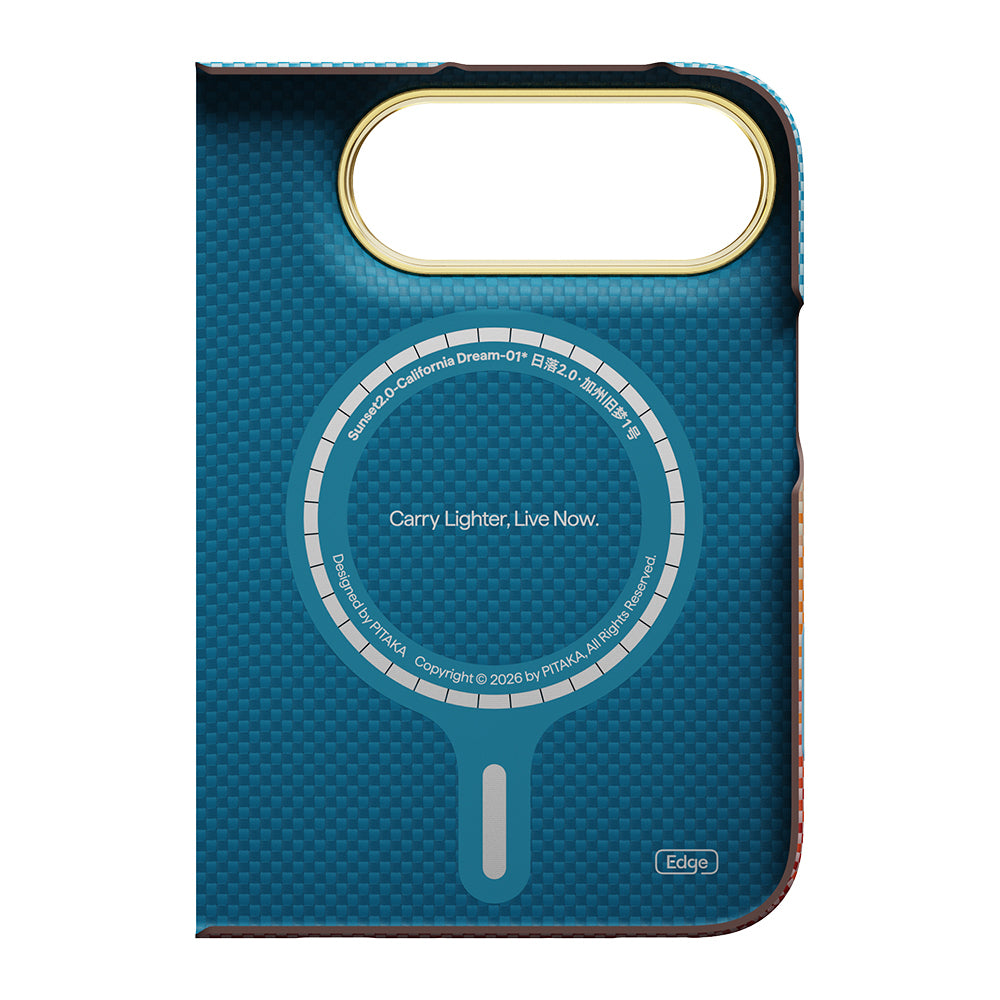 iPhone Duo Kılıf M-safe Şarj Özellikli Aramid Fiber Pitaka Sunset 2.0 California Dream Serisi