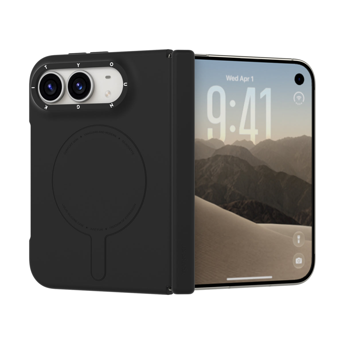 iPhone Duo Kılıf M-Safe Şarj Özellikli Youngkit Morandi Serisi Kılıf