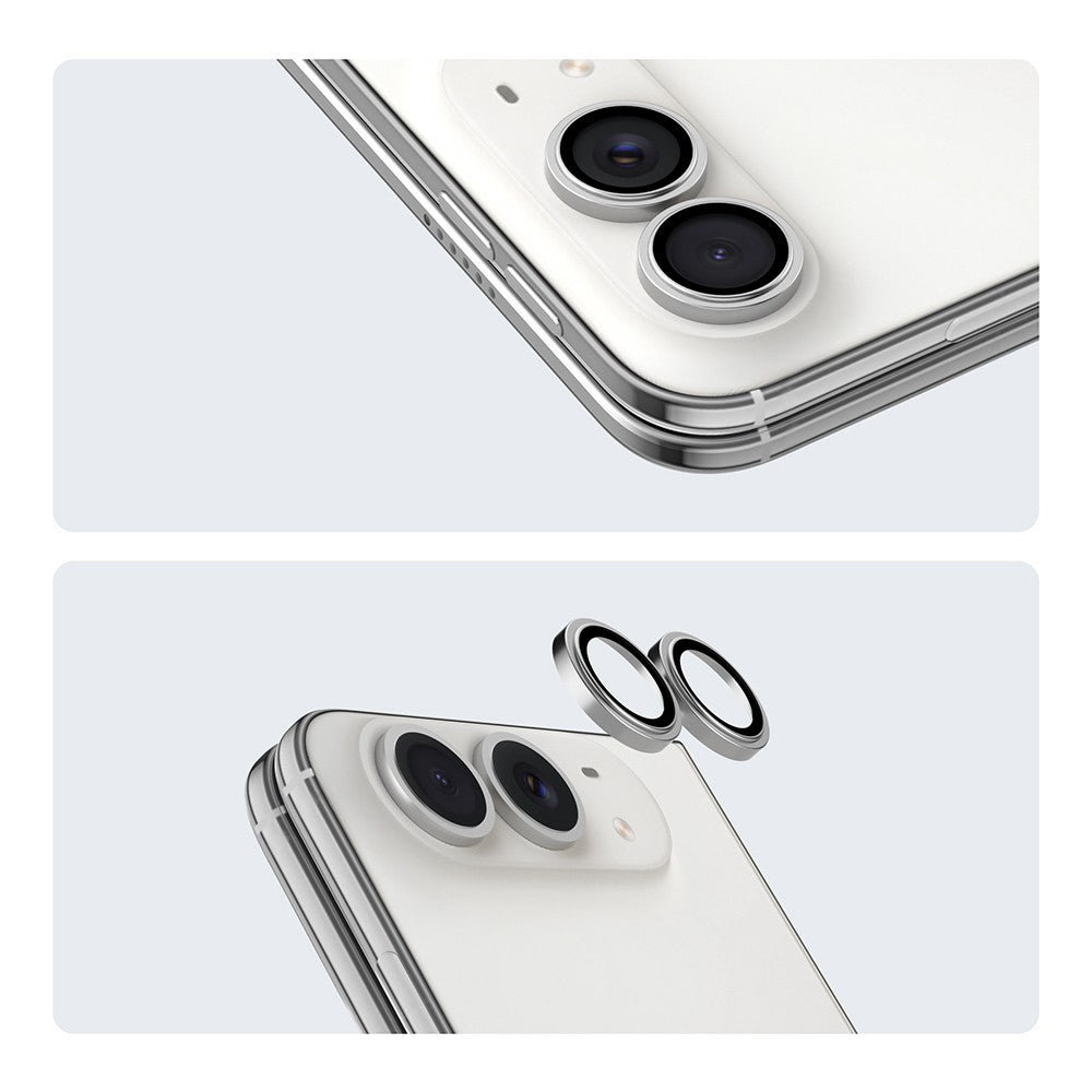 iPhone Duo Youngkit Alloy Original Parlama Önleyici Kamera Lens Koruyucu + Kolay Uygulama Aparatlı