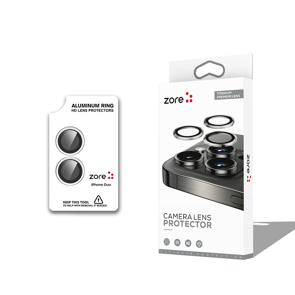 iPhone Duo Zore CL-12 Premium Safir Parmak İzi Bırakmayan Anti-Reflective Kamera Lens Koruyucu