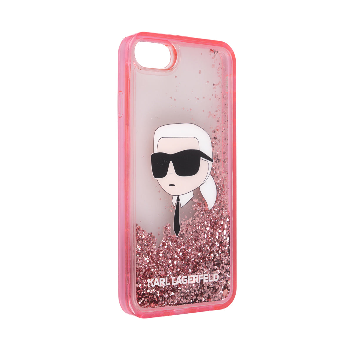 iPhone SE 2020 Kılıf Karl Lagerfeld Sıvılı Simli Karl Head Dizayn Kılıf