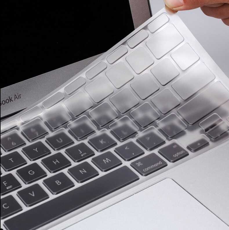 Macbook 13' Pro Touch Bar A1706 Zore Klavye Koruyucu Şeffaf Silikon Ped