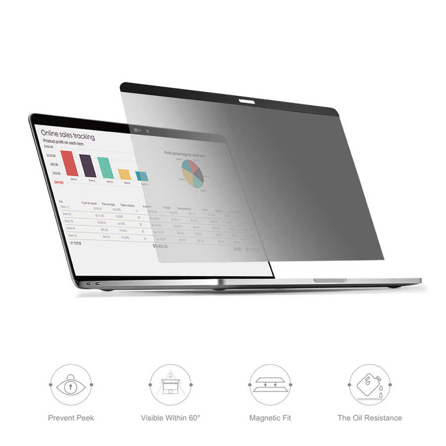 Macbook 13.3' Air 2020 A2337 Wiwu Privacy Ekran Koruyucu
