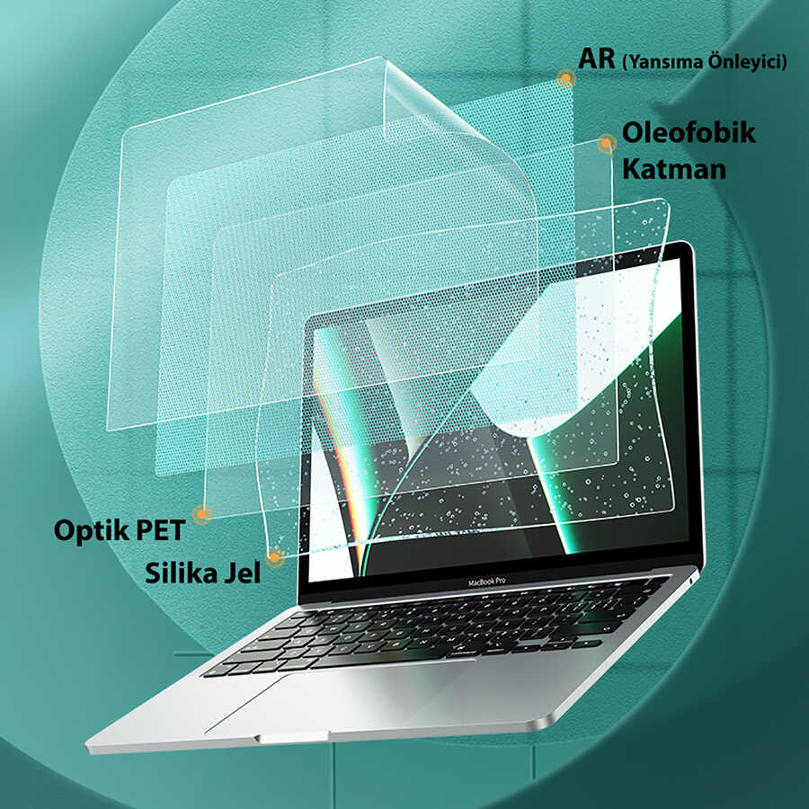 Macbook 13.3' New Pro Benks AR (Anti Reflective) Yansıma Önleyici Ekran Koruyucu