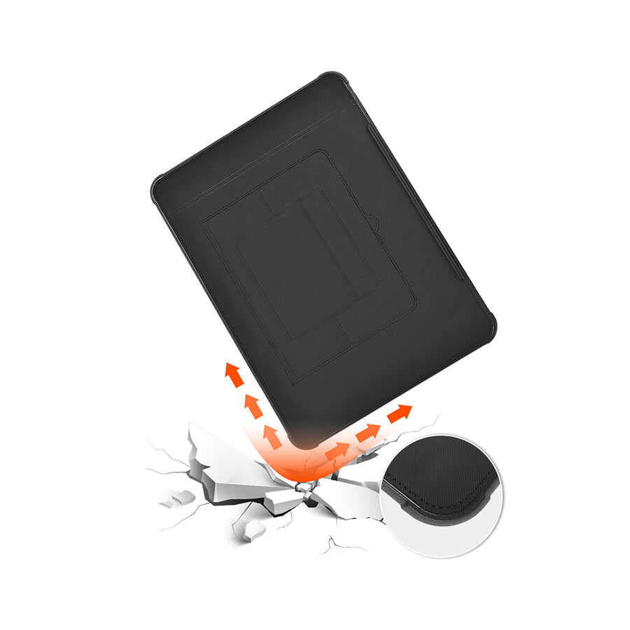 Macbook 14.2' 2021 Wiwu Defender Stand Case Taşınabilir Standlı Magnetik PU Laptop Çantası