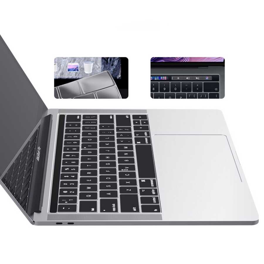 Macbook 16.2' 2021 A2485 Zore Klavye Koruyucu Şeffaf Silikon Ped