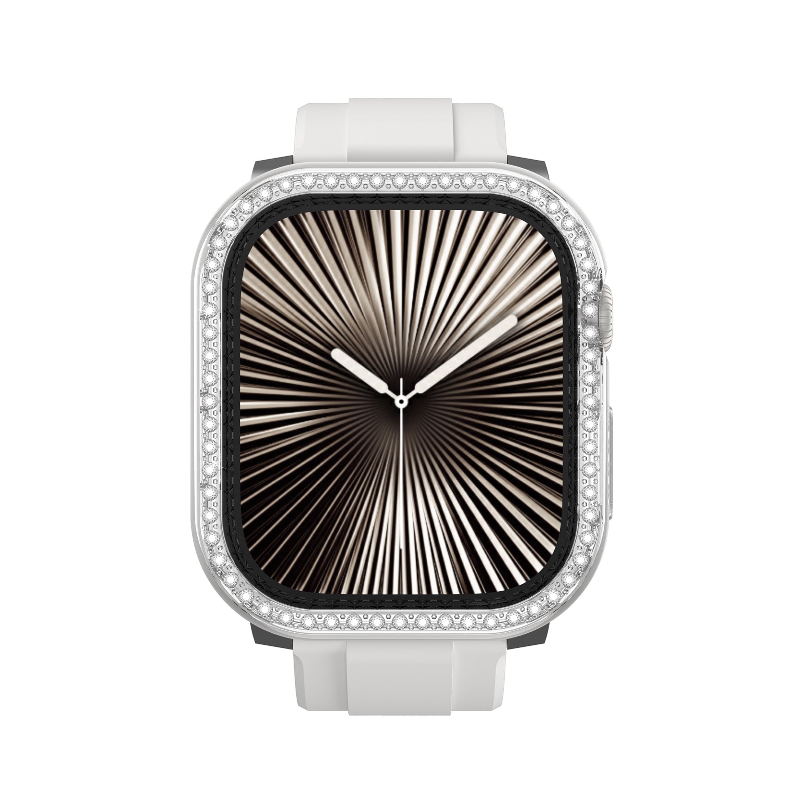 Watch 10 42mm Amazingthing Gleam Fit FullGuard Taşlı Sert PC Kasa ve Ekran Koruyucu