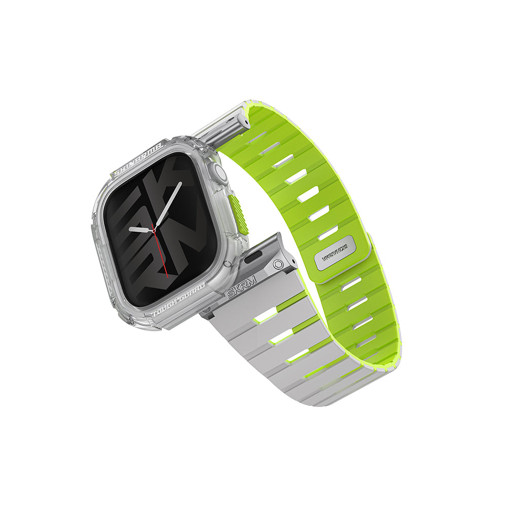 Watch 10 42mm Skinarma Nightglow Atom TPU Kasa Koruyucu + Gemini Silikon Kordon