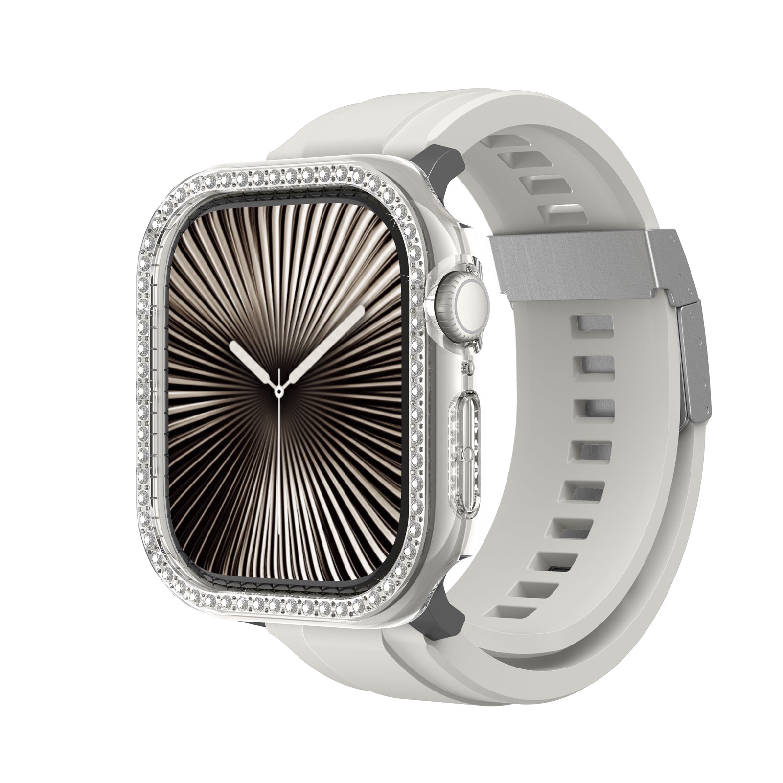 Watch 10 46mm Amazingthing Gleam Fit FullGuard Taşlı Sert PC Kasa ve Ekran Koruyucu