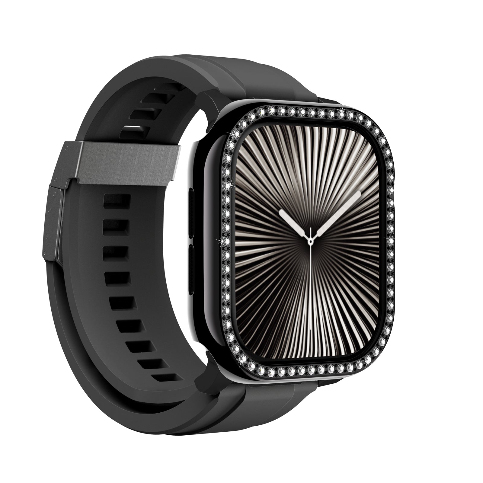 Watch 10 46mm Amazingthing Gleam Fit FullGuard Taşlı Sert PC Kasa ve Ekran Koruyucu