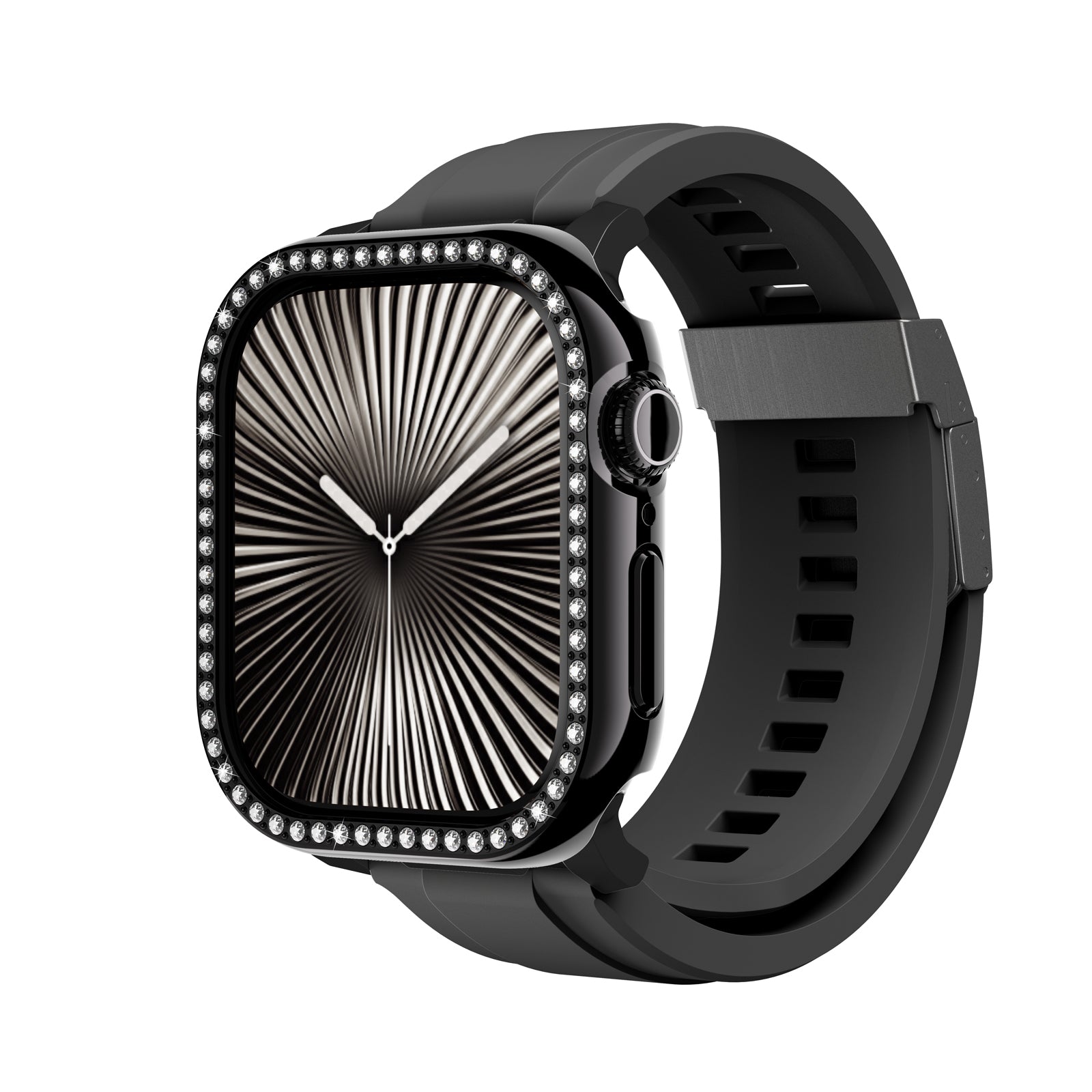 Watch 10 46mm Amazingthing Gleam Fit FullGuard Taşlı Sert PC Kasa ve Ekran Koruyucu