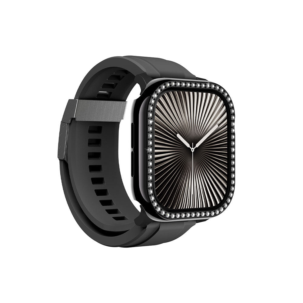 Watch 10 46mm Amazingthing Gleam Fit FullGuard Taşlı Sert PC Kasa ve Ekran Koruyucu