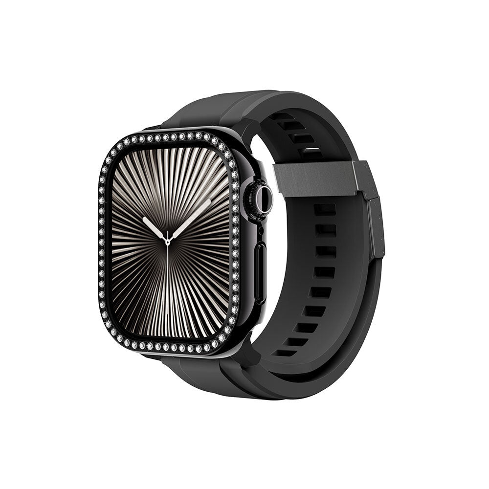 Watch 10 46mm Amazingthing Gleam Fit FullGuard Taşlı Sert PC Kasa ve Ekran Koruyucu