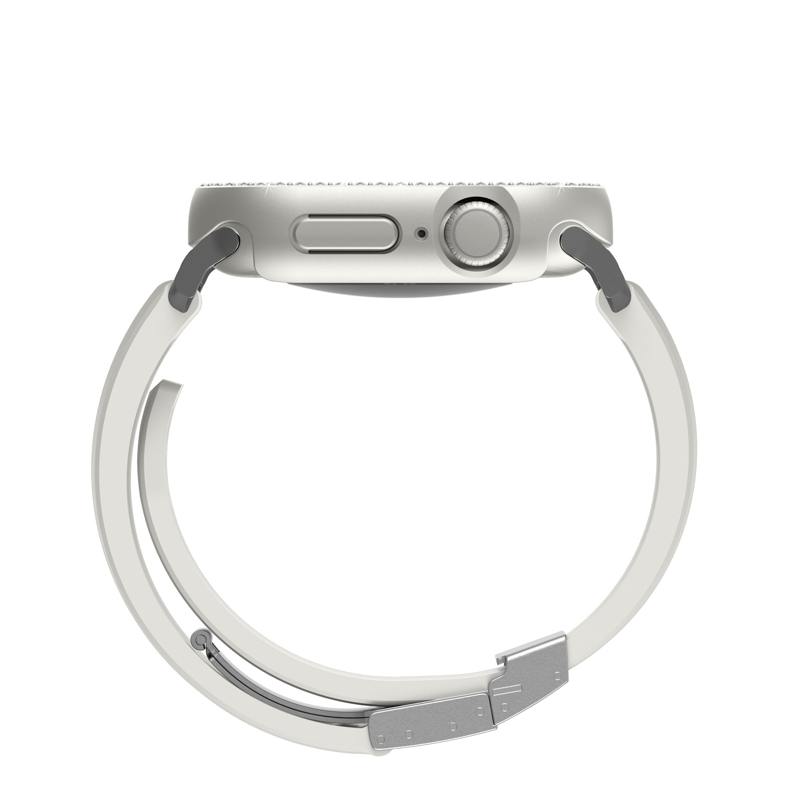 Watch 10 46mm Amazingthing Gleam Fit FullGuard Taşlı Sert PC Kasa ve Ekran Koruyucu