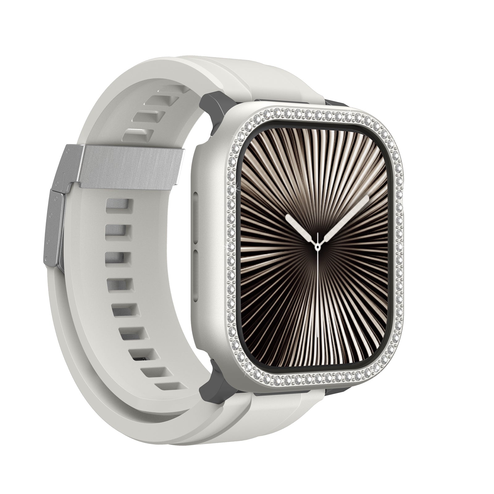 Watch 10 46mm Amazingthing Gleam Fit FullGuard Taşlı Sert PC Kasa ve Ekran Koruyucu