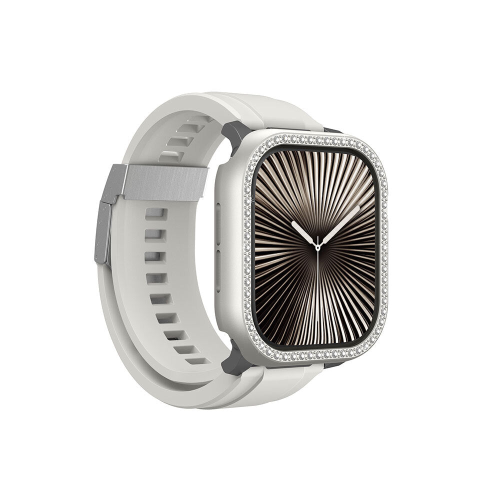 Watch 10 46mm Amazingthing Gleam Fit FullGuard Taşlı Sert PC Kasa ve Ekran Koruyucu