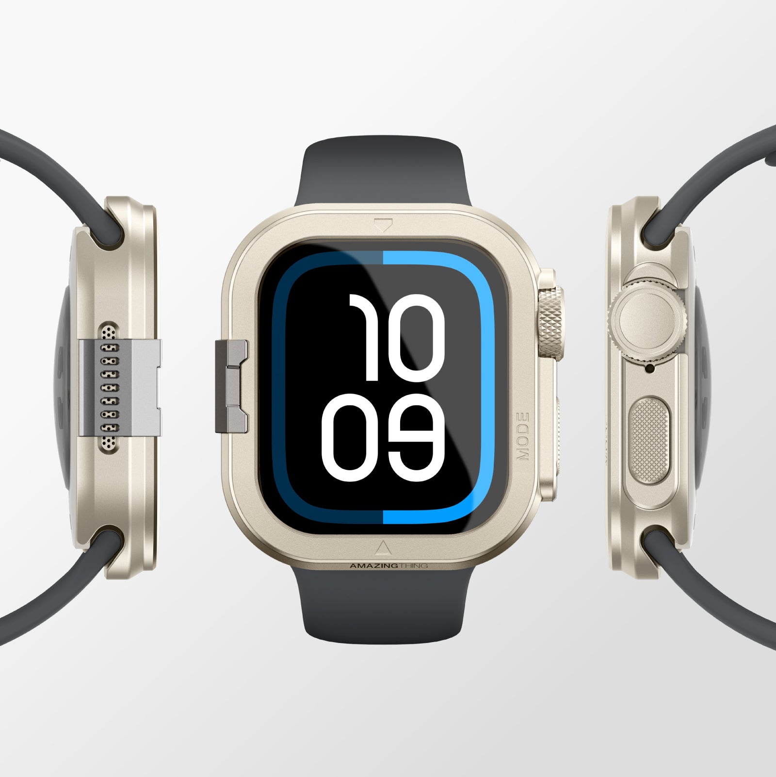 Watch 10 46mm Amazingthing Premium Armor Fit FullGuard Metal Kasa ve Ekran Koruyucu