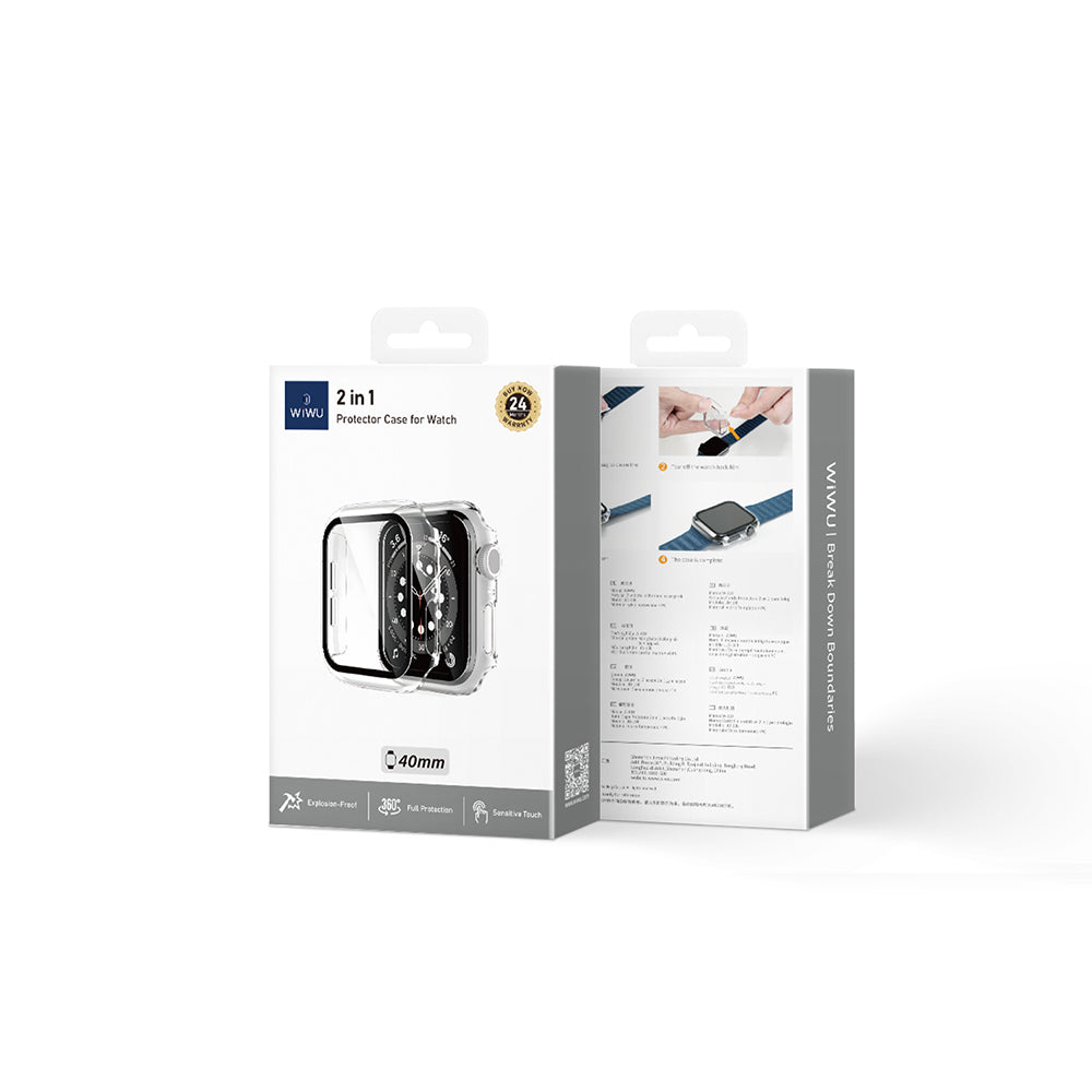 Watch 10 46mm Wiwu JD-108 Kasa Koruyucu + HD Ekran Koruyucu Film