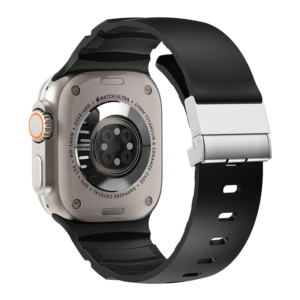 Watch 10 46mm Zore KRD-145 Metal Tokalı Silikon Kordon