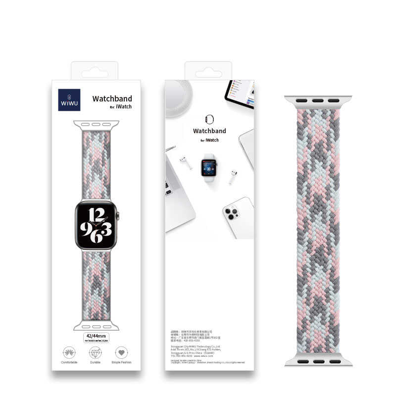 Watch 38mm Wiwu Braided Solo Loop Contrast Color Medium Kordon