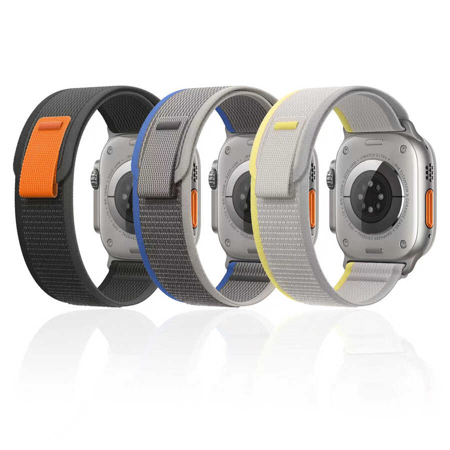 Watch 38mm Wiwu Trail Loop Naylon Örgü İşlemeli Hasır Kordon Strap Kayış